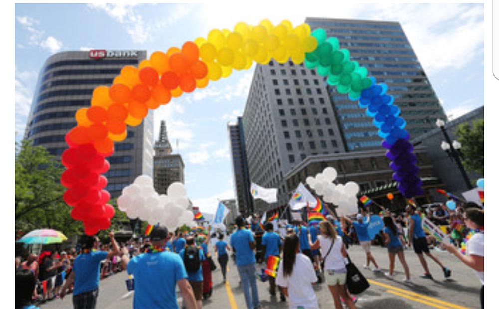 Pride parade arch