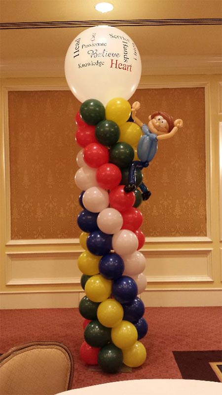 USBA balloon column with kid