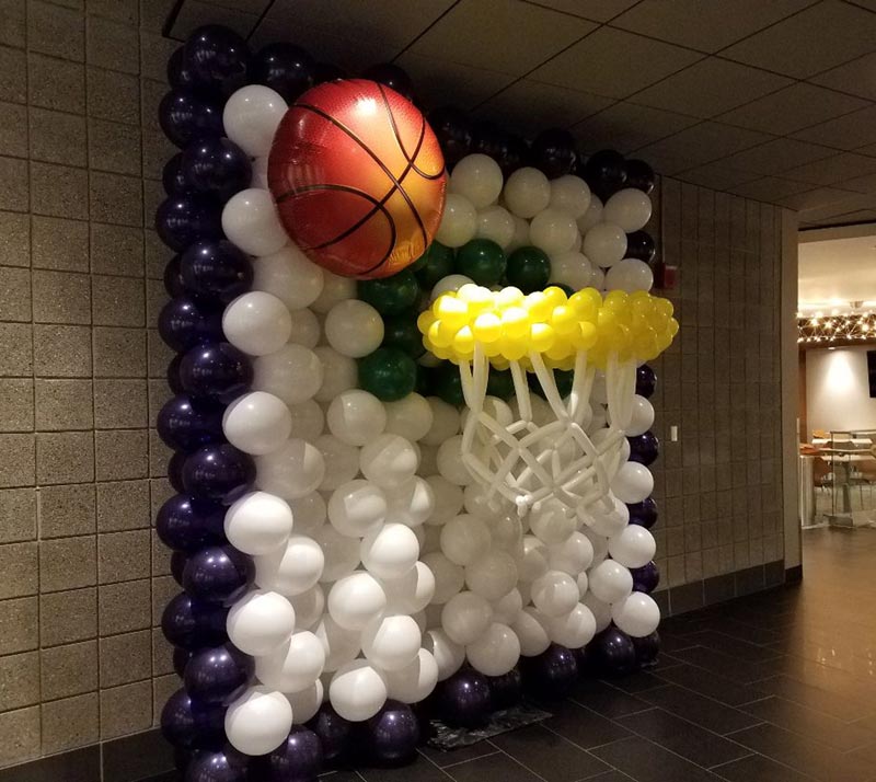Utah Jazz balloon wall