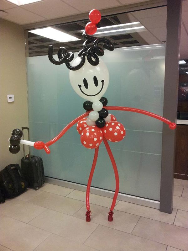 Crazy lady balloon character